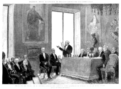 1887-06-08, La Ilustración Española y Americana, Recepción de Antonio Cánovas del Castillo como académico de número el 29 de mayo último, Comba, Carretero