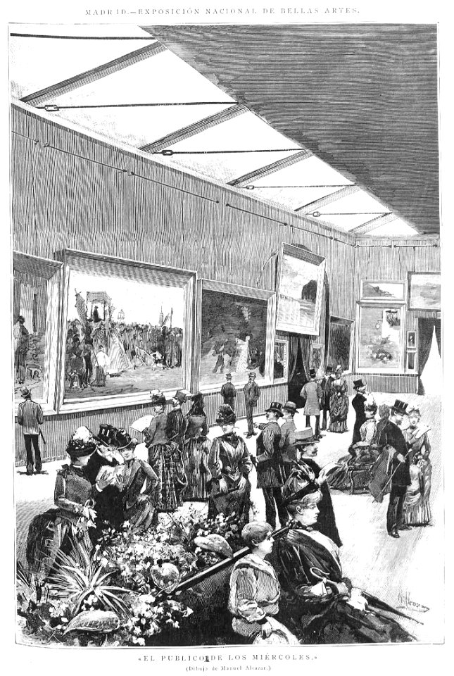 1887-06-15, La Ilustración Española y Americana, Exposición Nacional de Bellas Artes, El público de los miércoles, Alcázar