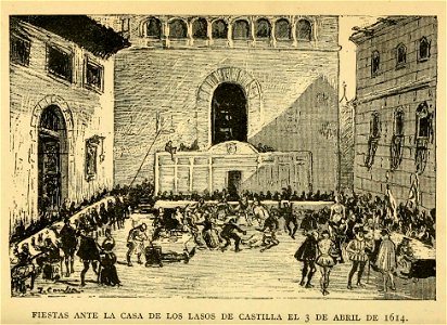 1887, Madrid viejo, Fiestas ante la casa de los Lasos de Castilla el 3 de abril de 1614, Comba
