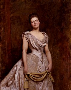 Emilia Francis (née Strong), Lady Dilke by Sir Hubert von Herkomer