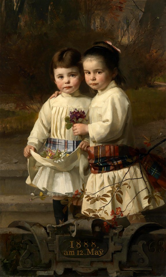 Heinrich Lauenstein Geschwister im Schlosspark 1888