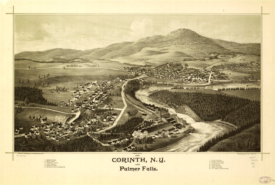 1888 Corinth, N.Y. and Palmer Falls. LOC 75694762