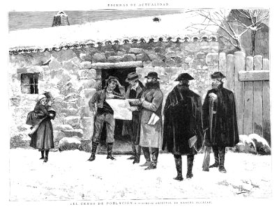 1888-01-22, La Ilustración Española y Americana, El censo de población, Alcázar. Free illustration for personal and commercial use.