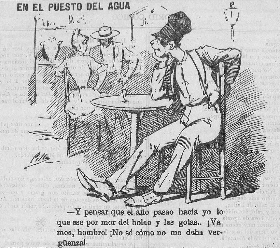 1888-06-23, Madrid Cómico, En el puesto de agua, Cilla