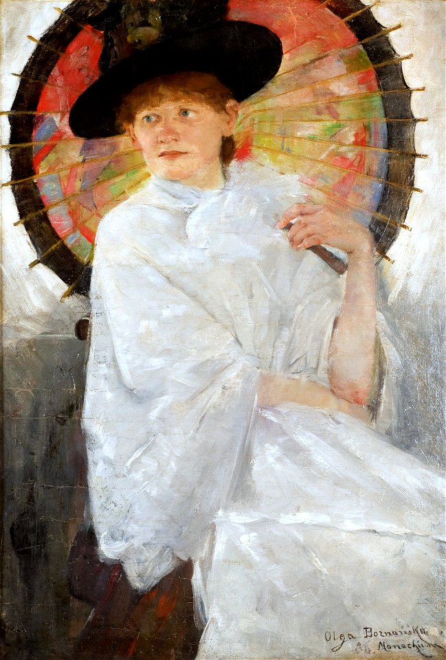 Olga Boznańska 1886 Mloda z parasolka