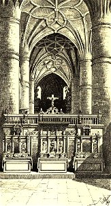 1889, España, sus monumentos y sus artes, su naturaleza e historia, Soria, Berlanga, Interior de la colegiata, Isidro Gil (cropped)