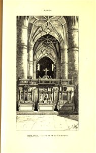 1889, España, sus monumentos y sus artes, su naturaleza e historia, Soria, Berlanga, Interior de la colegiata, Isidro Gil