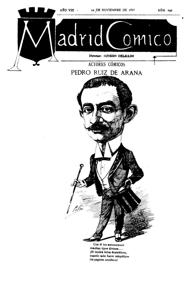 1888-11-10, Madrid Cómico, Pedro Ruiz de Arana, Cilla