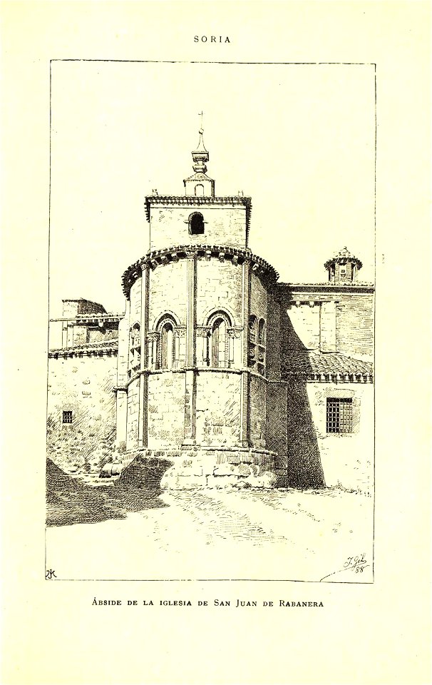 1889, España, sus monumentos y sus artes, su naturaleza e historia, Soria, Ábside de la iglesia de San Juan de Rabanera, Isidro Gil