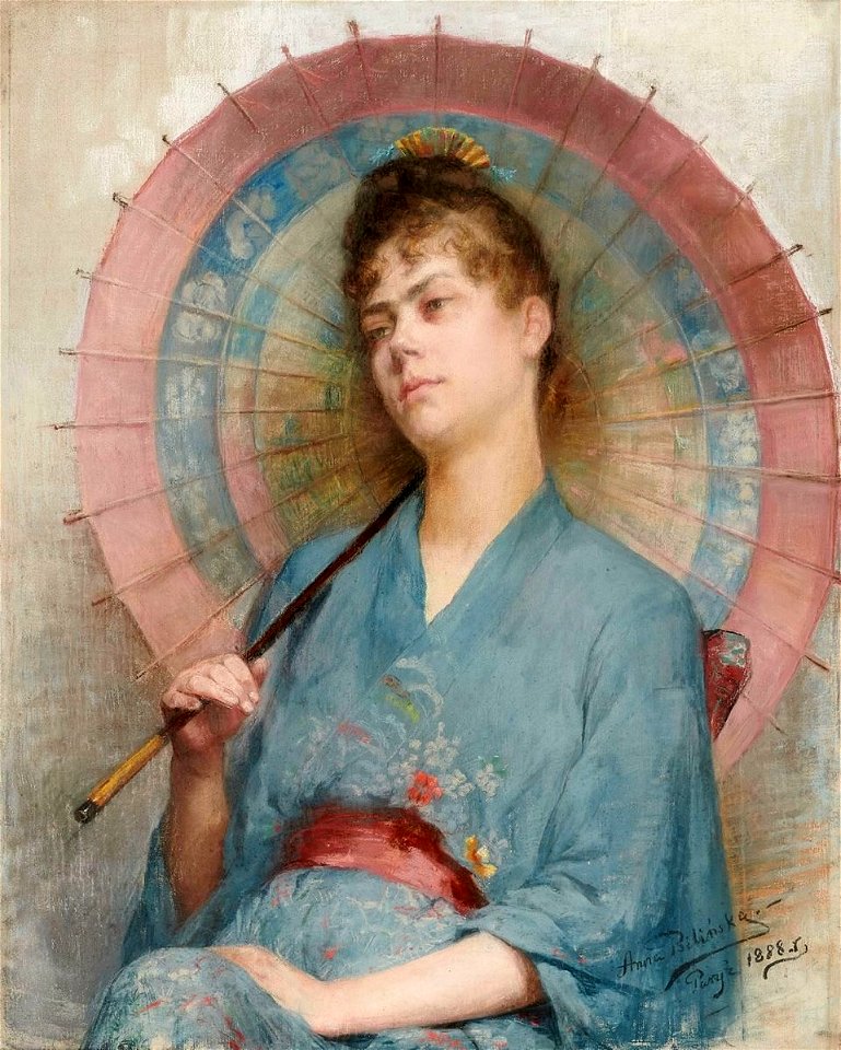 Anna-Bilinska-Bohdanowicz-Woman-with-a-Japanese-Parasol