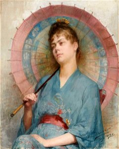 Anna-Bilinska-Bohdanowicz-Woman-with-a-Japanese-Parasol