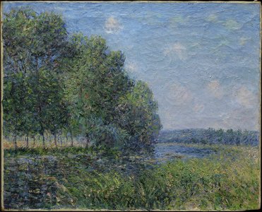 1889, Sisley, River View. Free illustration for personal and commercial use.