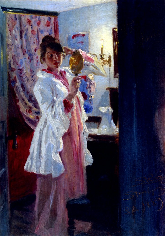 P S Krøyer 1889 - Interiør med Marie Krøyer