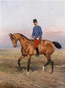 Thaddäus von Ajdukiewicz Kronprinz Rudolf zu Pferd 1889