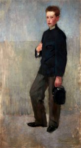 Olga Boznańska - Portrait of a boy in middle school uniform - Google Art Project