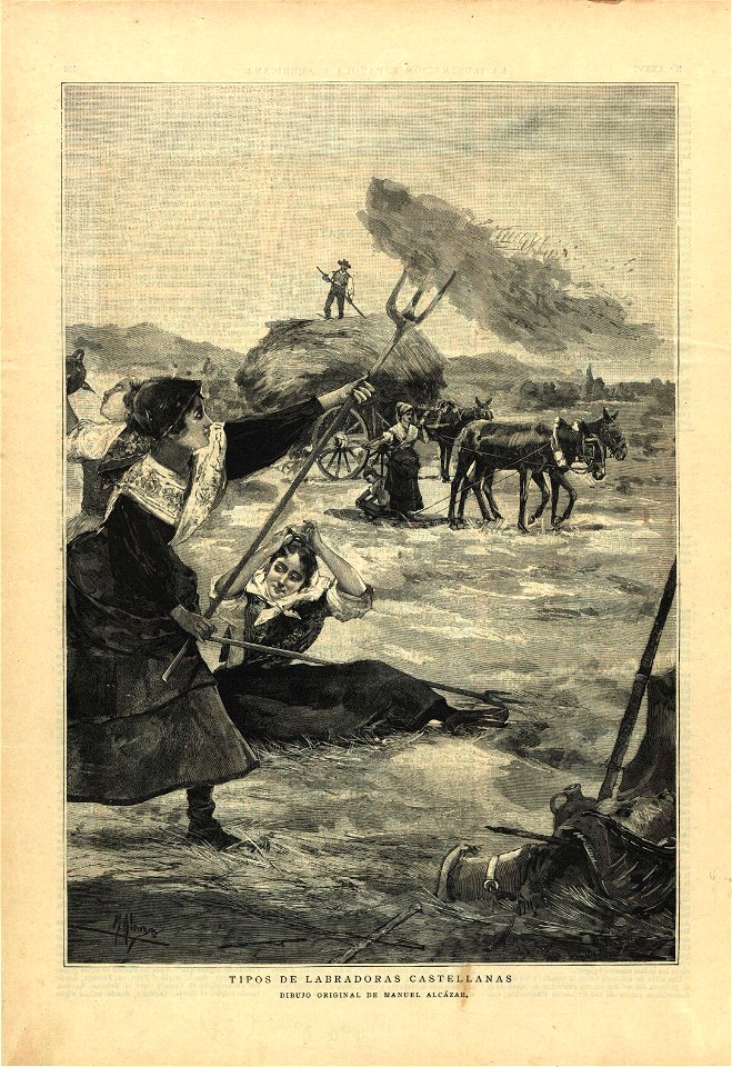 1890-09-30, La Ilustración Española y Americana, Tipos de labradoras castellanas, Manuel Alcázar