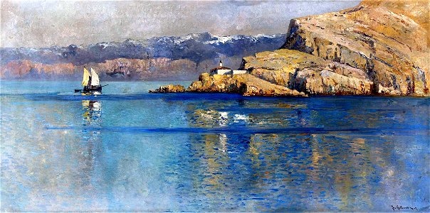 Littrow Maritime landscape with mountains