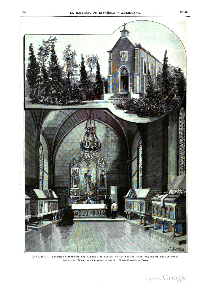 1890-10-30, La Ilustración Española y Americana1890, Exterior é interior del panteón de familia de los Excmos. Sres. Duques de Fernán Núñez, situado en término de la Alameda de Osuna