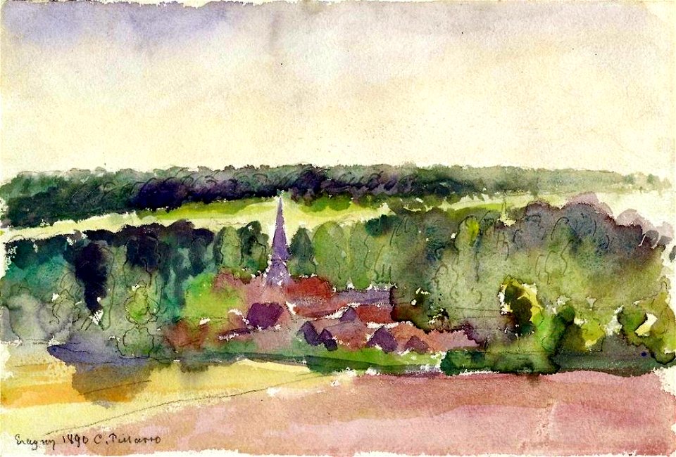 Pissarro View of Éragny