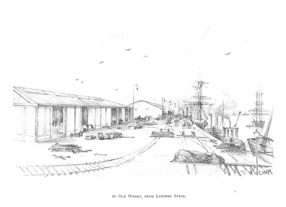 DURBAN (1891)091 Old Warf, from landing stage