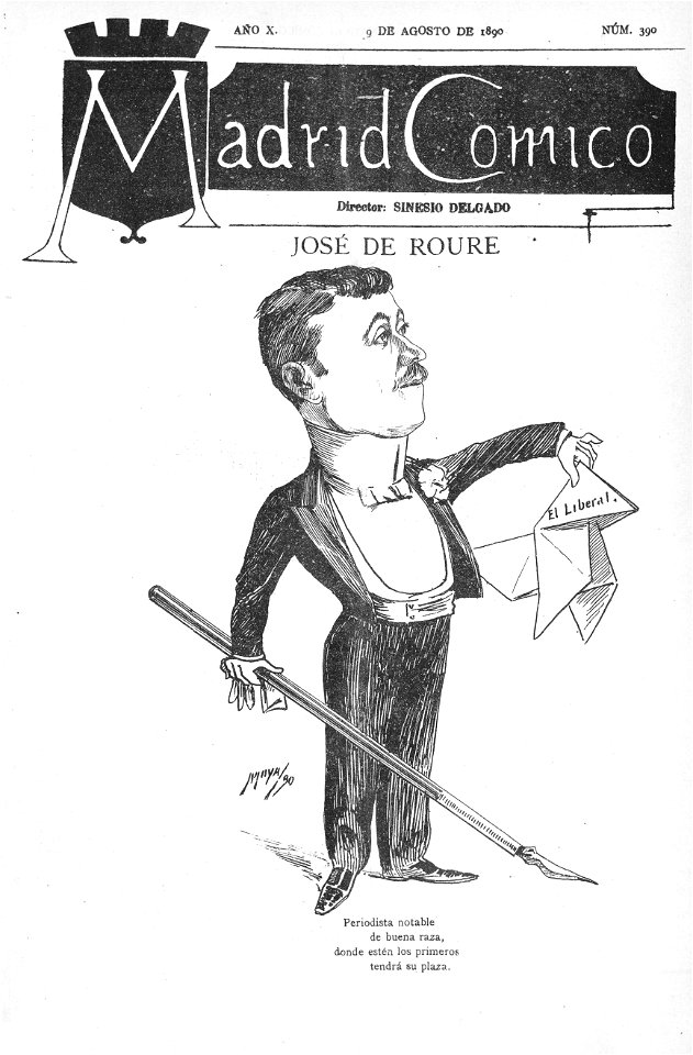 1890-08-09, Madrid Cómico, José de Roure, Moya