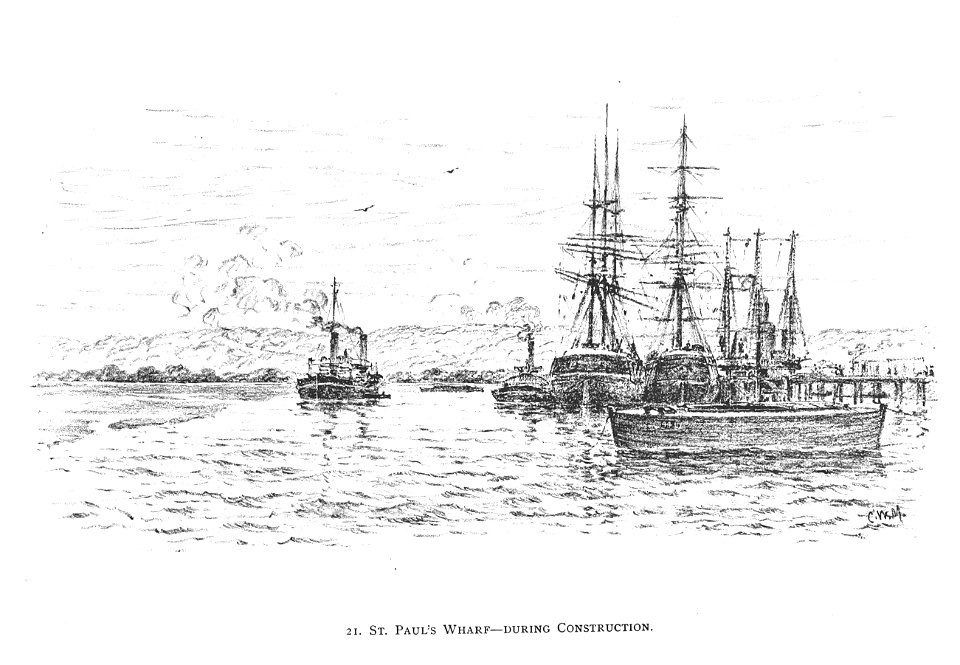 DURBAN (1891)095 St.Pauls Warf during Construction