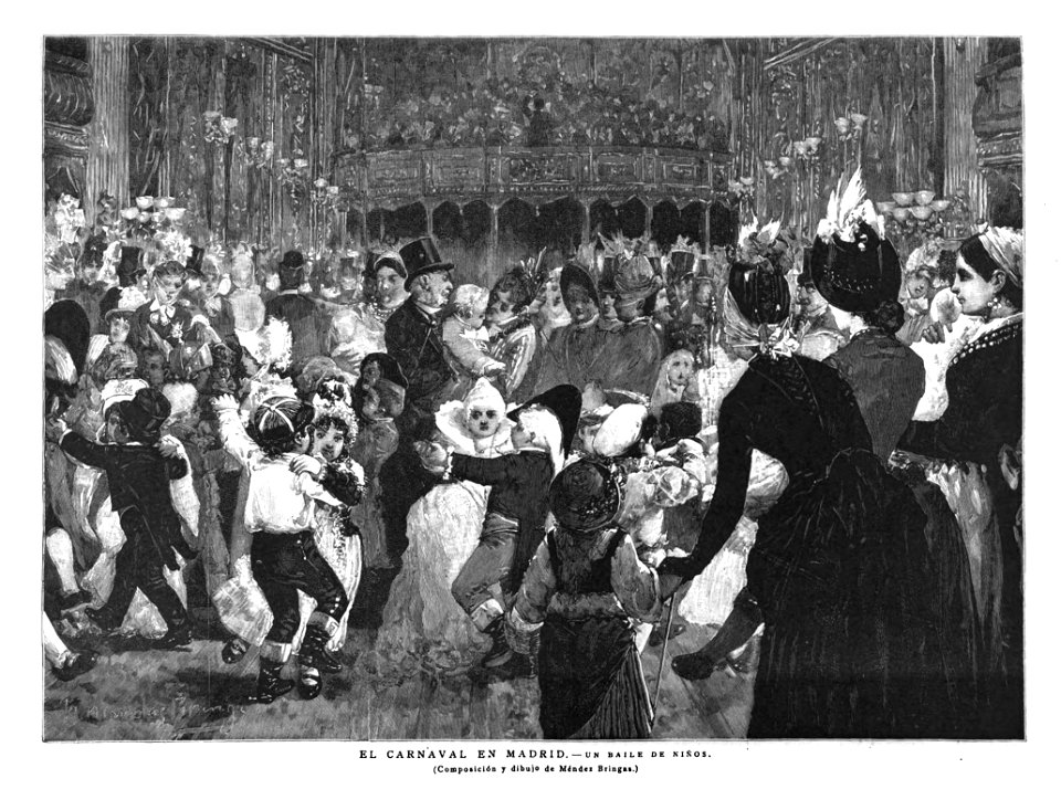 1891-02-08, Blanco y Negro, El carnaval en Madrid. Un baile de niños