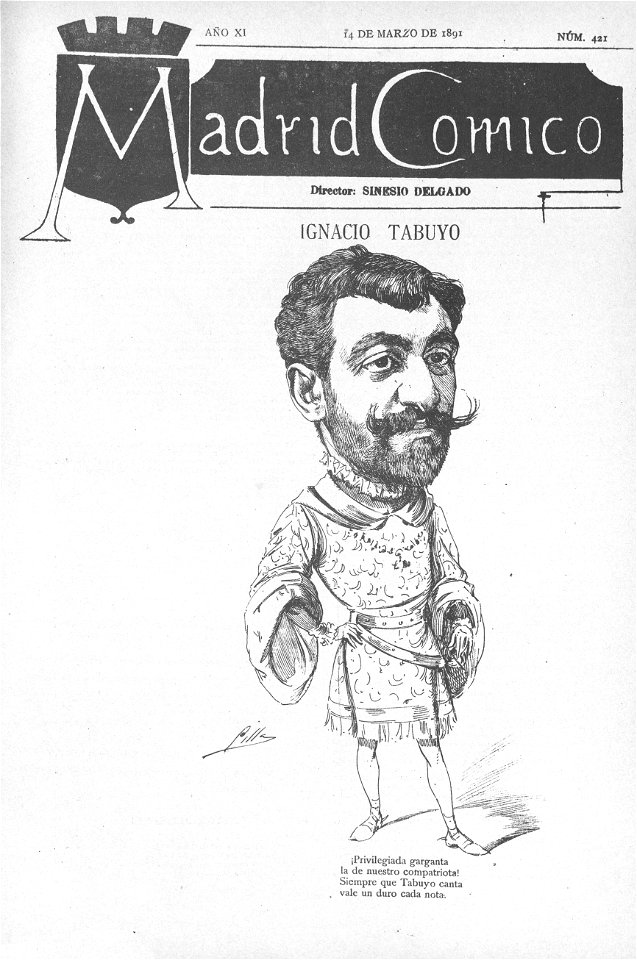 1891-03-14, Madrid Cómico, Ignacio Tabuyo, Cilla