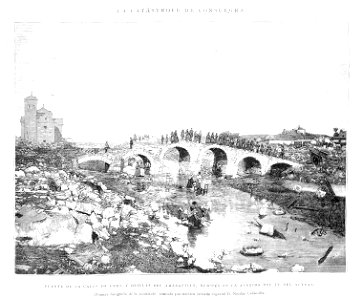 1891-09-22, La Ilustración Española y Americana, La catástrofe de Consuegra, Puente de la calle de Urda y orillas del Amarguillo, después de la avenida del 11 del actual, Caldevilla, Rico