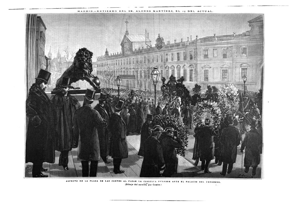 1891-01-22, La Ilustración Española y Americana, Madrid, Entierro del Sr. Alonso Martínez, el 15 del actual