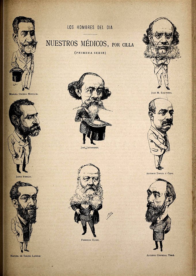 1892-10-02, Blanco y Negro, Los hombres del día, Nuestros médicos (primera serie), Cilla