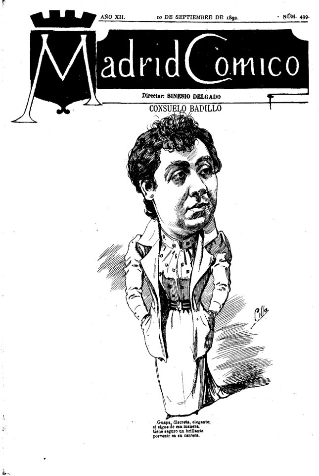 1892-09-10, Madrid Cómico, Consuelo Badillo, Cilla