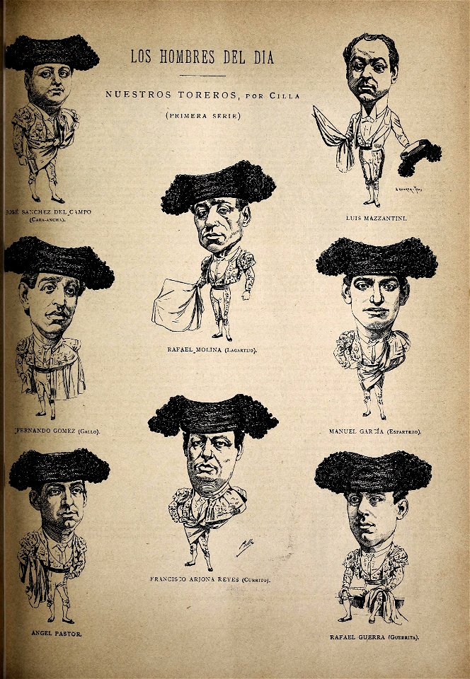 1892-06-19, Blanco y Negro, Los hombres del día, Nuestros toreros (primera serie), Cilla