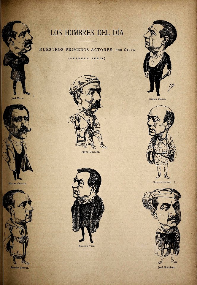 1892-08-14, Blanco y Negro, Los hombres del día, Nuestros primeros actores (primera parte), Cilla