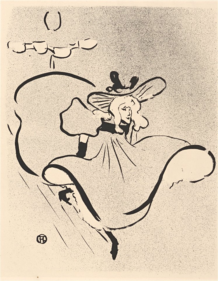1893 lithograph by de Toulouse-Lautrec - Jeanne Avril