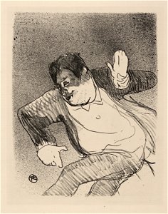 1893 lithograph by de Toulouse-Lautrec - Caudieux au Petit Casino