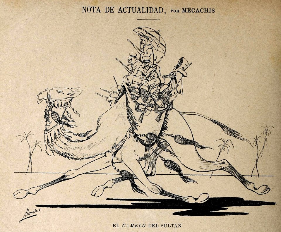 1893-11-25, Blanco y Negro, El camelo del sultán, Mecachis