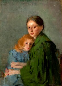 Olga Boznańska 1893 Kobieta z dziewczynka