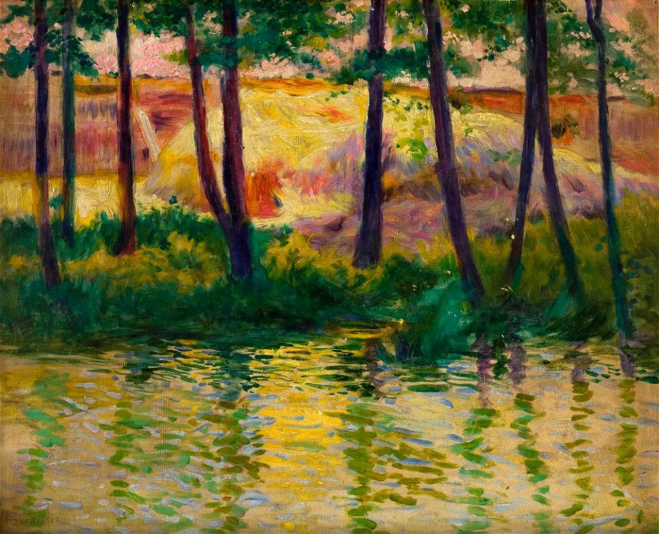 Władysław Podkowiński - Pejzaż ze stogiem 1893