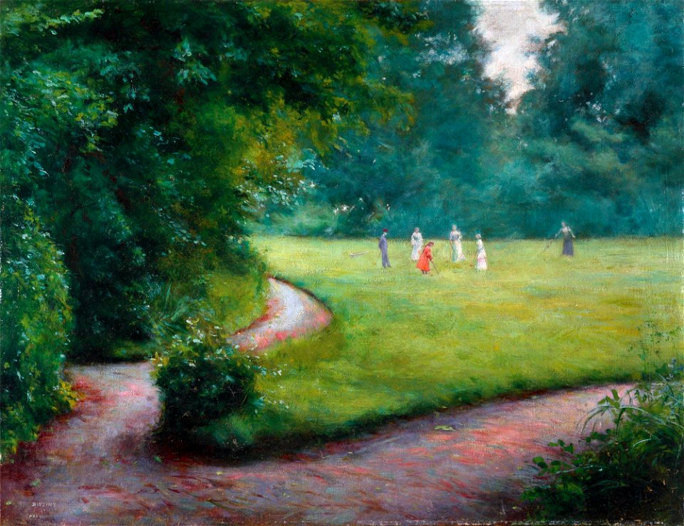 Władysław Podkowiński - Gra w krokieta 1893