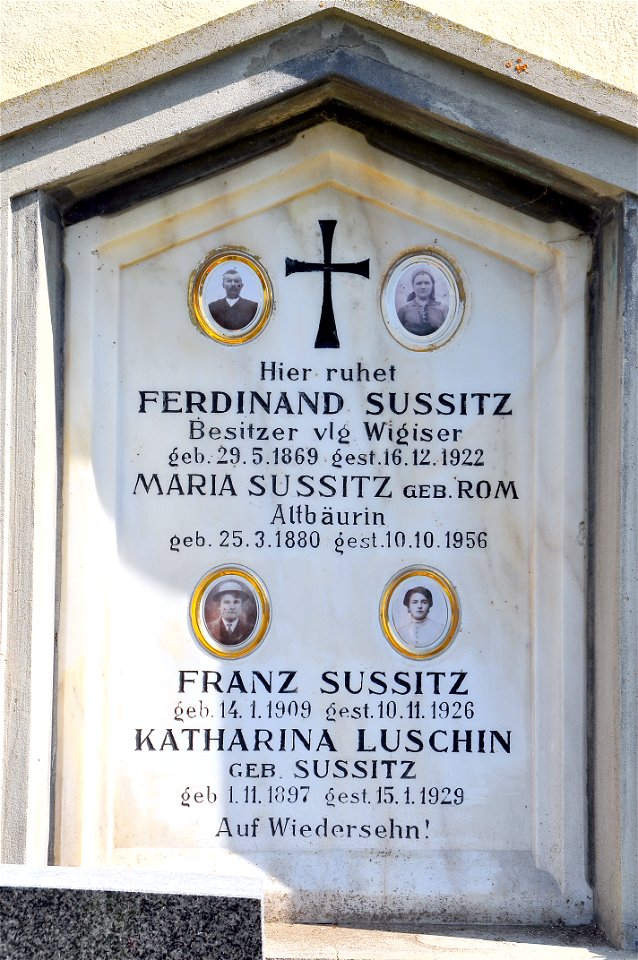 Klagenfurt Woelfnitz Grossbuch Friedhof Grabstein Sussitz 16082009 76