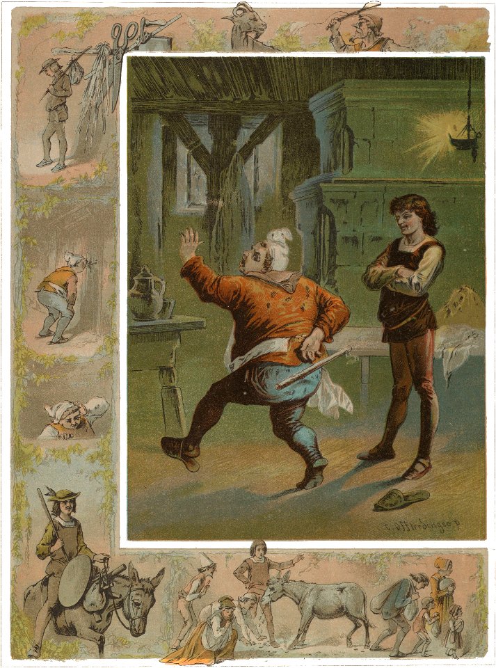 Aardige sprookjes ill 04 Tafeltje, dek je, ezeltje, strek je, knuppel, uit den zak