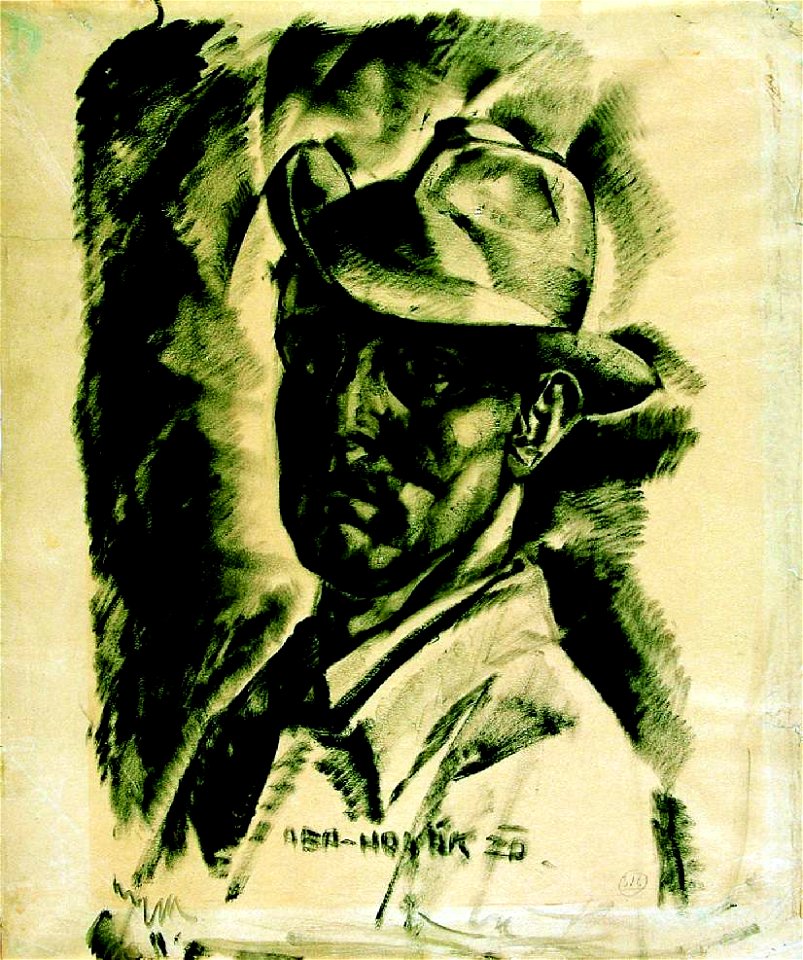 Aba-Novák Self-Portrait with Hat 1920