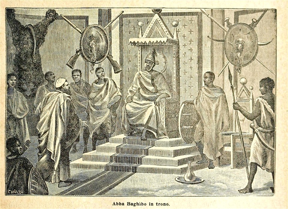 Abba Bagibo on throne
