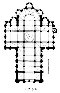 Abbatiale Sainte-Foy de Conques plan 01