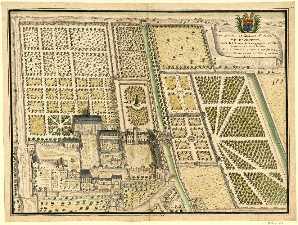 Abbaye de Bourgueil, plan général