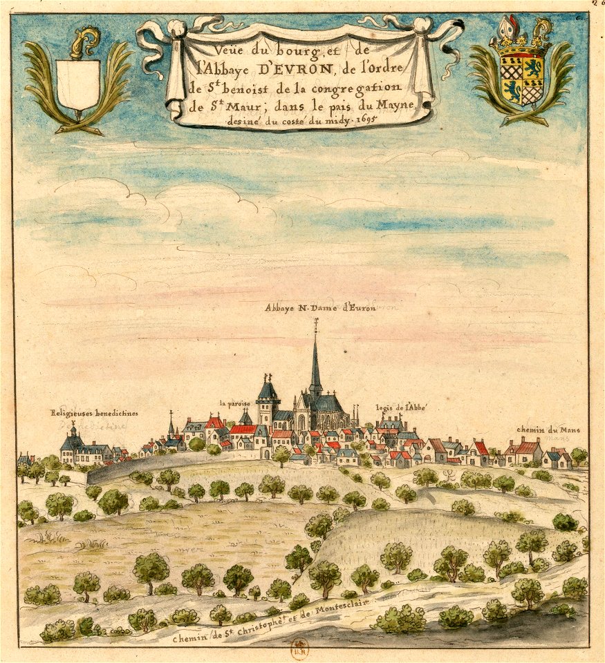 Abbaye d'evron pour gaignières