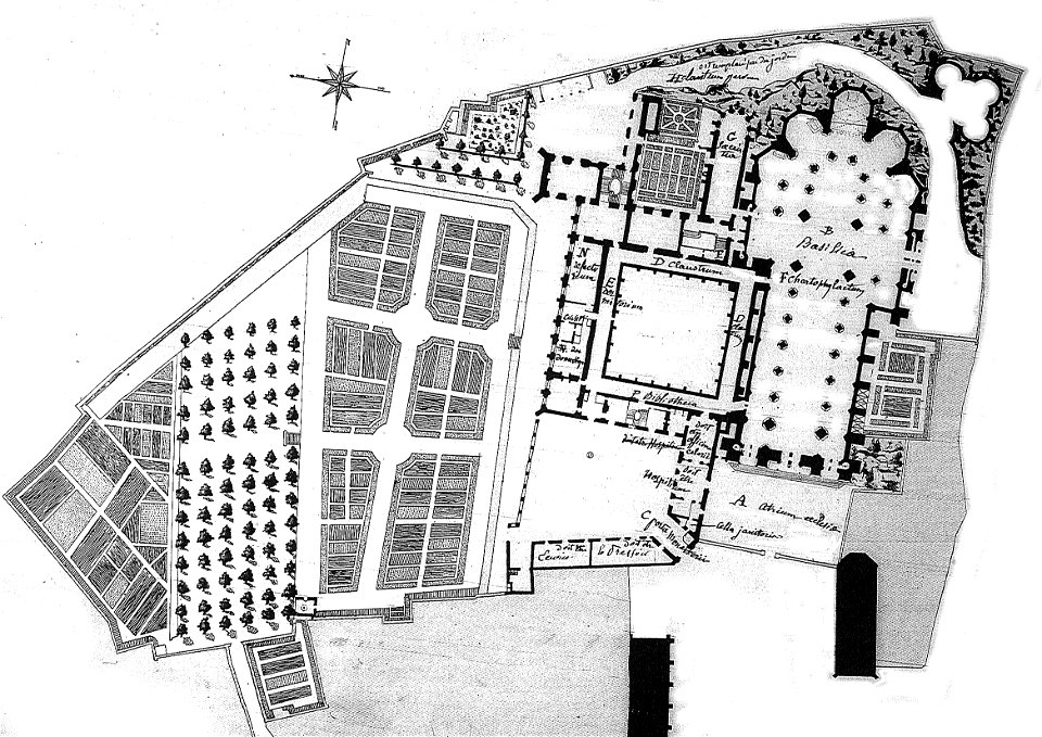 Abbaye st nicaise plan bmr 16 arch nat sdn°1 marne