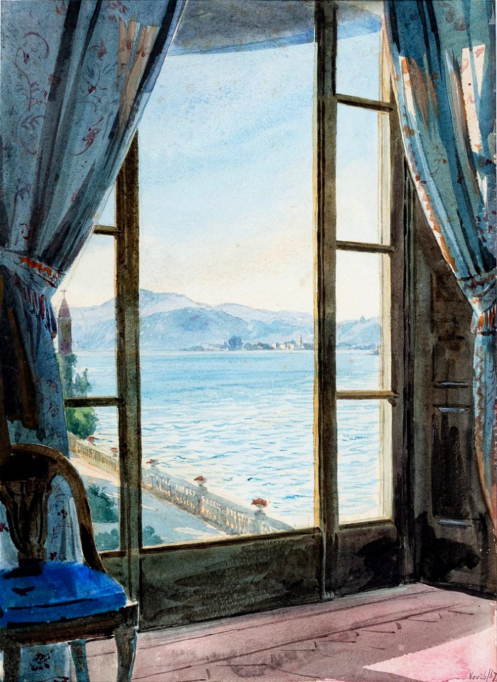 Anne Blunt - Blunt-Crop-97996 - Window onto an Italian lake - 1867