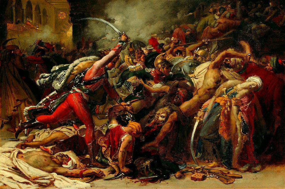 Anne-Louis Girodet de Roussy-Trioson - Sketch for The Revolt of Cairo - 1999.384 - Art Institute of Chicago